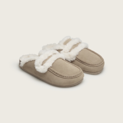 Suede Corkbed Loafer Slippers