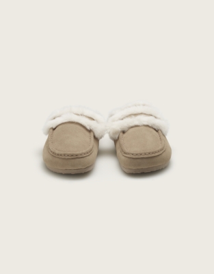 Suede Corkbed Loafer Slippers