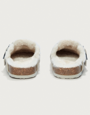 Suede Corkbed Mule Slipper - Neutral