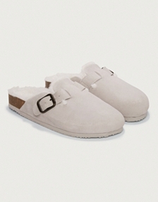 Suede Corkbed Mule Slippers