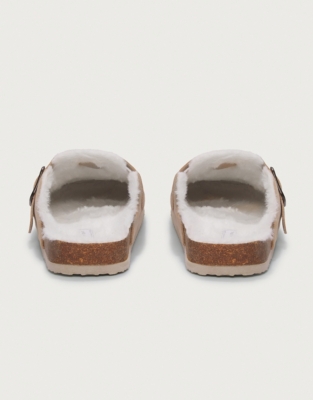 Suede Corkbed Mule Slippers