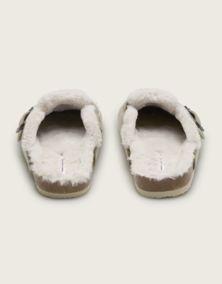 Suede Corkbed Mule Slippers