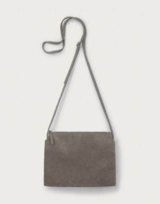 Suede Double Pouch Cross Body Bag Handbags & Wallets The White