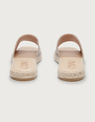 Suede Espadrille Slider Sandal