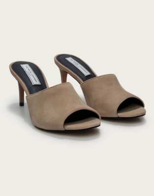 Suede hot sale mules heels