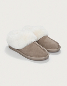 Suede Faux Fur Bootie Slipper