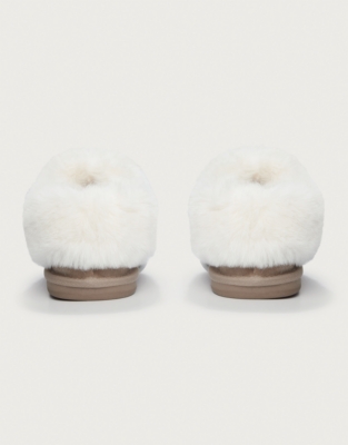 Suede Faux Fur Bootie Slipper