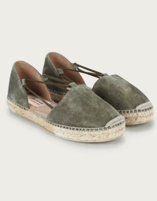 suede flat espadrilles