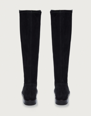 Suede HighLeg Stretch Boots All Clothing Sale The White Company US