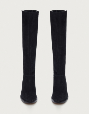 Suede HighLeg Stretch Boots All Clothing Sale The White Company US