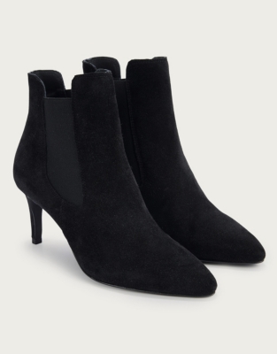 cream kitten heel boots