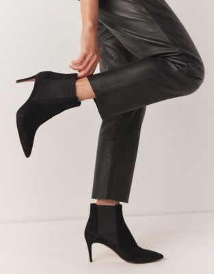 Suede Kitten Heeled Boots