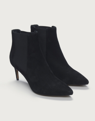 Suede Kitten Heeled Boots