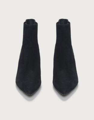 Suede Kitten Heeled Boots