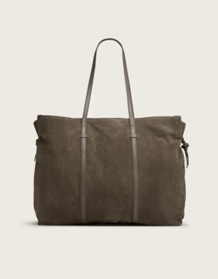 Suede Knot Detail Tote Bag
