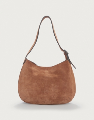 Suede Mini Round Shoulder Bag