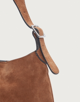 Suede Mini Round Shoulder Bag