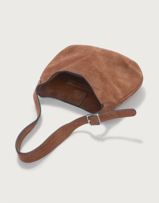 Suede Mini Round Shoulder Bag