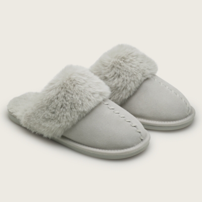 Suede Mule Slippers