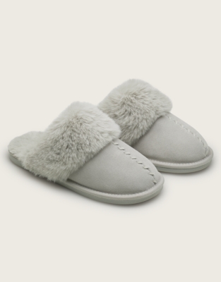 Suede Mule Slippers