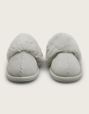 Suede Mule Slippers