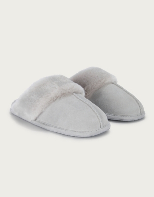 white company fluffy slippers