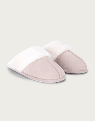 white company mule slippers