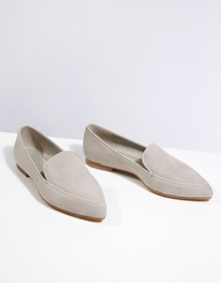 pointed suede loafers
