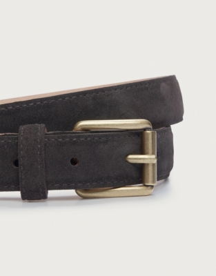 Suede Roller Buckle Jeans Belt