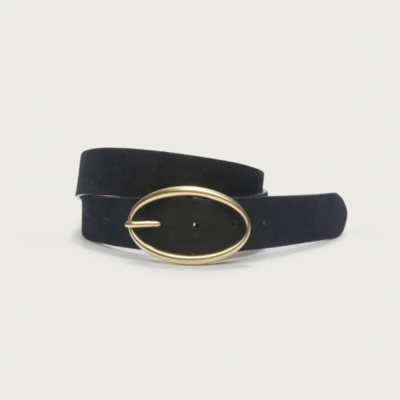 Suede Round Buckle Belt