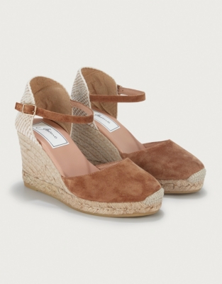 suede wedge espadrilles