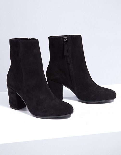 Suede Side Zip Ankle Boots | Accessories Sale | The White Company UK