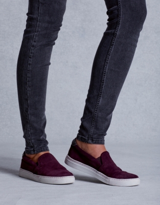 Suede slip cheap on sneakers