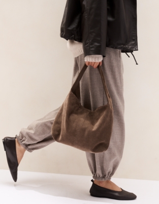 Suede Small Hobo Bag