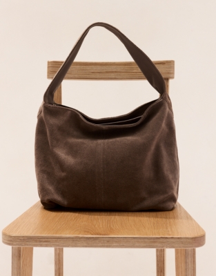 Suede Small Hobo Bag