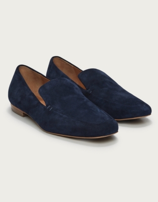 Suede Square-Toe Loafers | Accessories Sale | The White Company UK