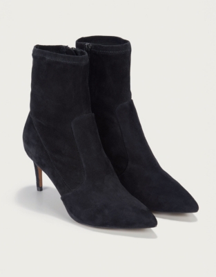 stretch ankle boots black