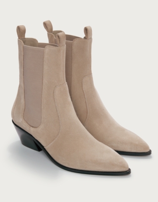 Suede Western Boots