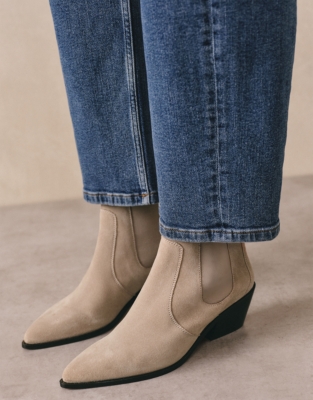 Suede Western Boots