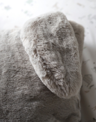Super Soft Faux-Fur Bunny-Ear Cushion