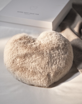 Super Soft Faux Fur Heated Heart