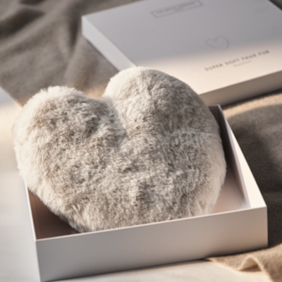 Super Soft Faux Fur Heated Heart