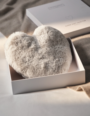 Super Soft Faux Fur Heated Heart