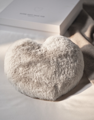 Super Soft Faux Fur Heated Heart