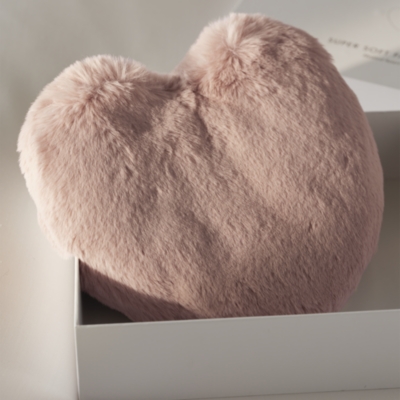 Super Soft Faux Fur Heated Heart