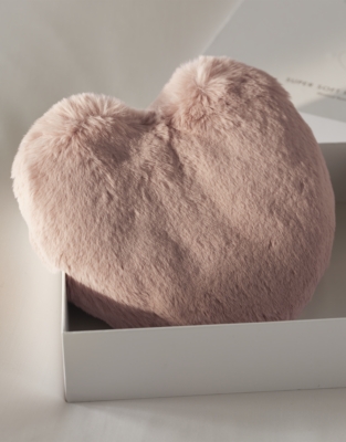Super Soft Faux Fur Heated Heart
