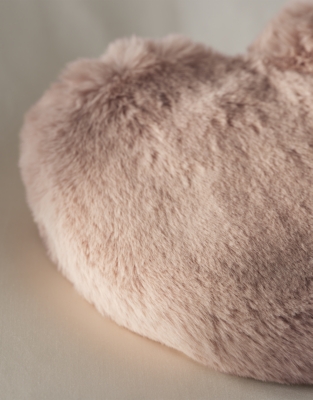 Super Soft Faux Fur Heated Heart