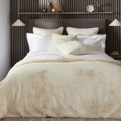 Super-Soft Faux-Fur Throw & Cushion Cover Collection | The White Company UK