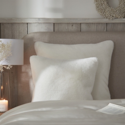 Super Soft Faux Fur Throw & Cushion Cover Collection Bed Cover