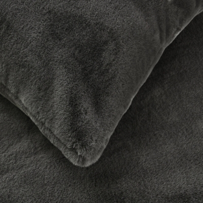 SuperSoft Faux Fur Throw & Cushion Cover Bedroom Sale The White